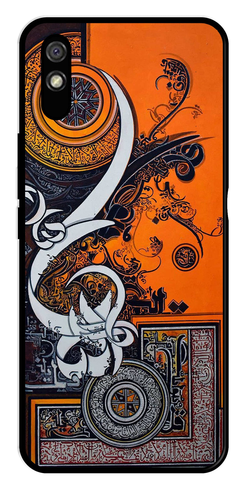 Qalander Art Metal Mobile Case for Redmi 9a   (Design No -16)