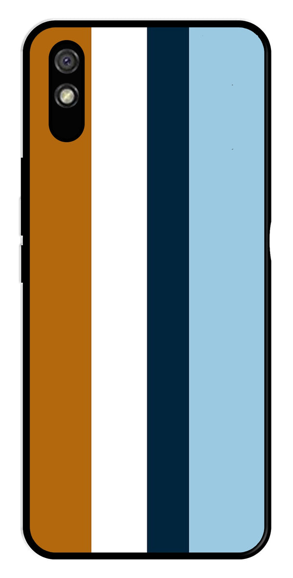MultiColor Pattern Metal Mobile Case for Redmi 9a   (Design No -17)