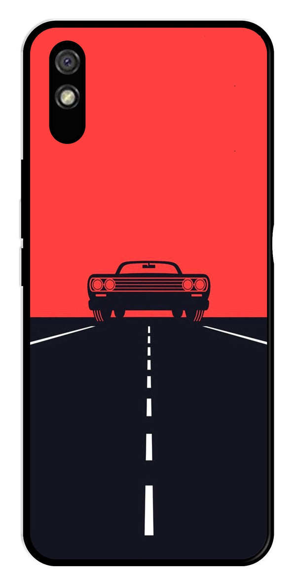 Car Lover Metal Mobile Case for Redmi 9a   (Design No -21)