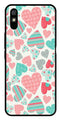 Hearts Pattern Metal Mobile Case for Redmi 9a   (Design No -22)
