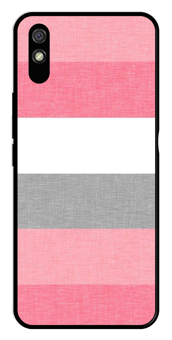 Pink Pattern Metal Mobile Case for Redmi 9a   (Design No -23)