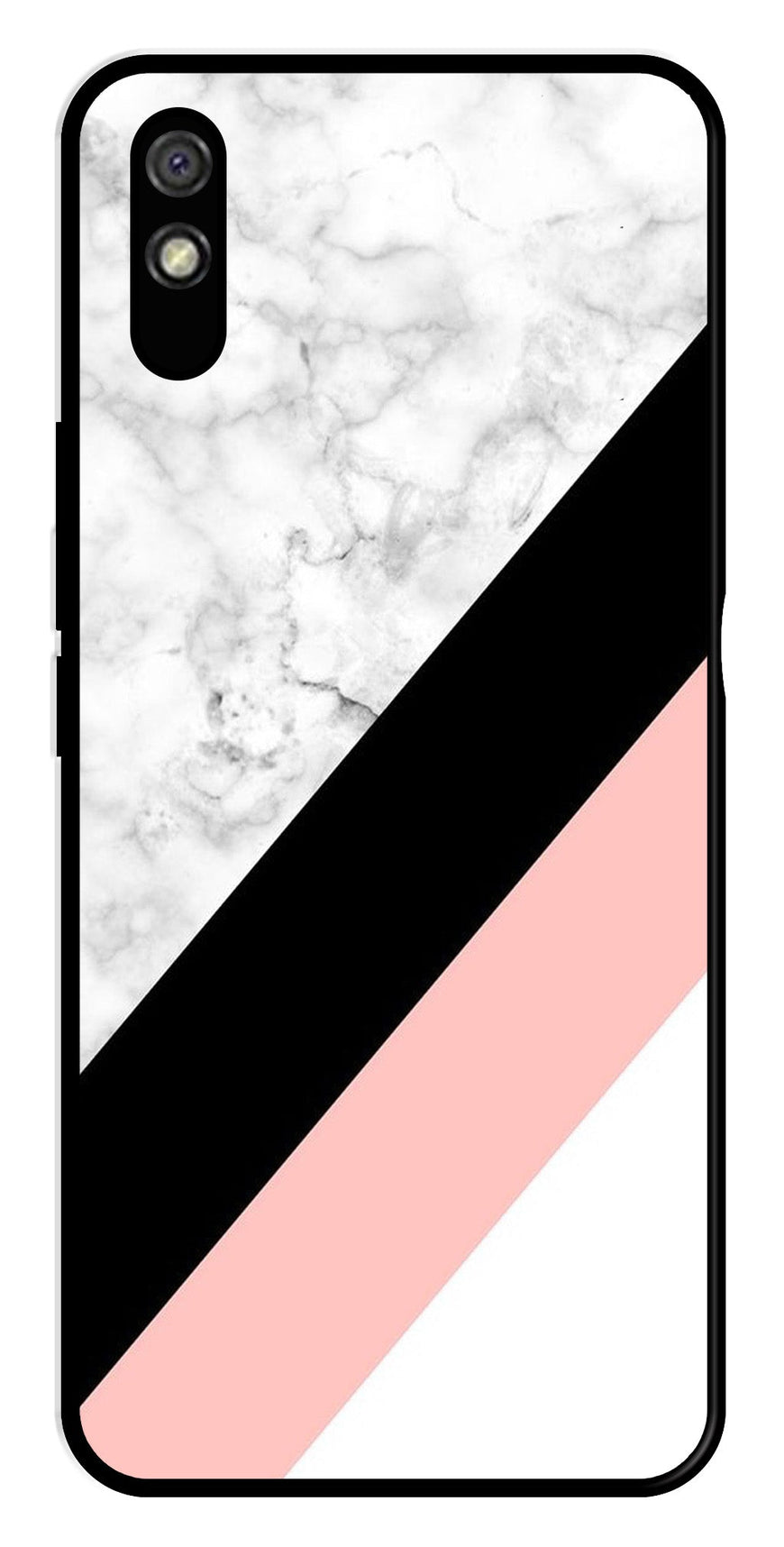 Marble Design Metal Mobile Case for Redmi 9a   (Design No -24)