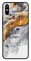 Marble Pattern Metal Mobile Case for Redmi 9a   (Design No -36)