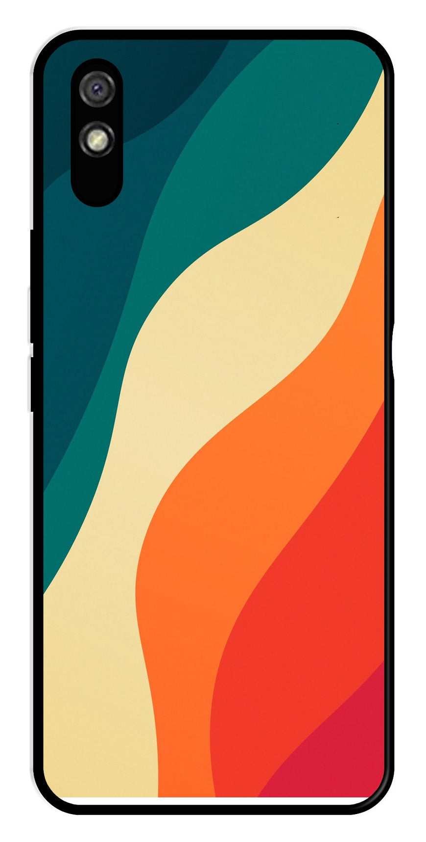 Muted Rainbow Metal Mobile Case for Redmi 9a   (Design No -39)