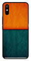 Orange Green Pattern Metal Mobile Case for Redmi 9a   (Design No -45)