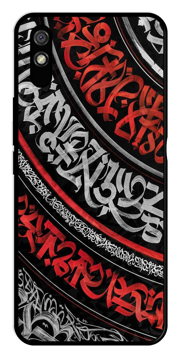 Qalander Art Metal Mobile Case for Redmi 9a   (Design No -49)