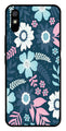 Flower Leaves Design Metal Mobile Case for Redmi 9a   (Design No -50)