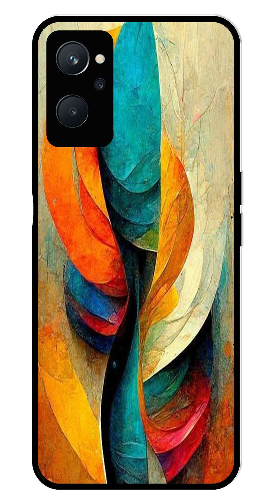 Modern Art Metal Mobile Case for Realme 9i   (Design No -11)