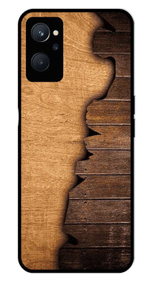 Wooden Design Metal Mobile Case for Realme 9i