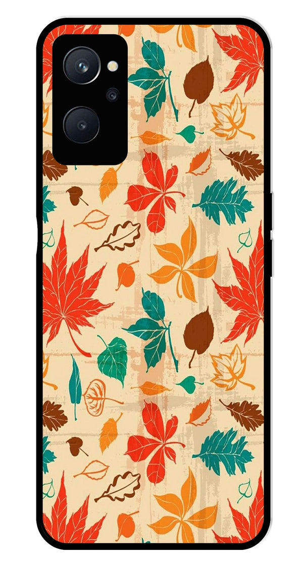 Leafs Design Metal Mobile Case for Realme 9i   (Design No -14)