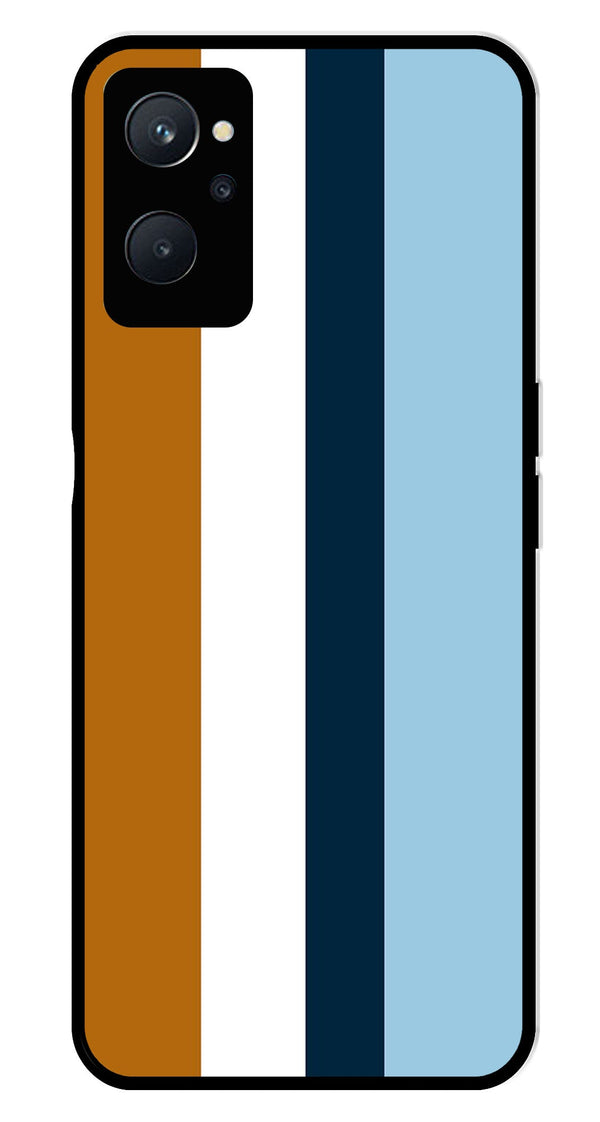 MultiColor Pattern Metal Mobile Case for Realme 9i   (Design No -17)