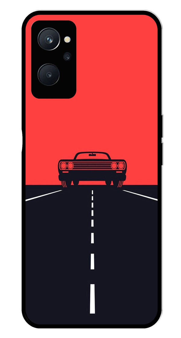Car Lover Metal Mobile Case for Realme 9i   (Design No -21)