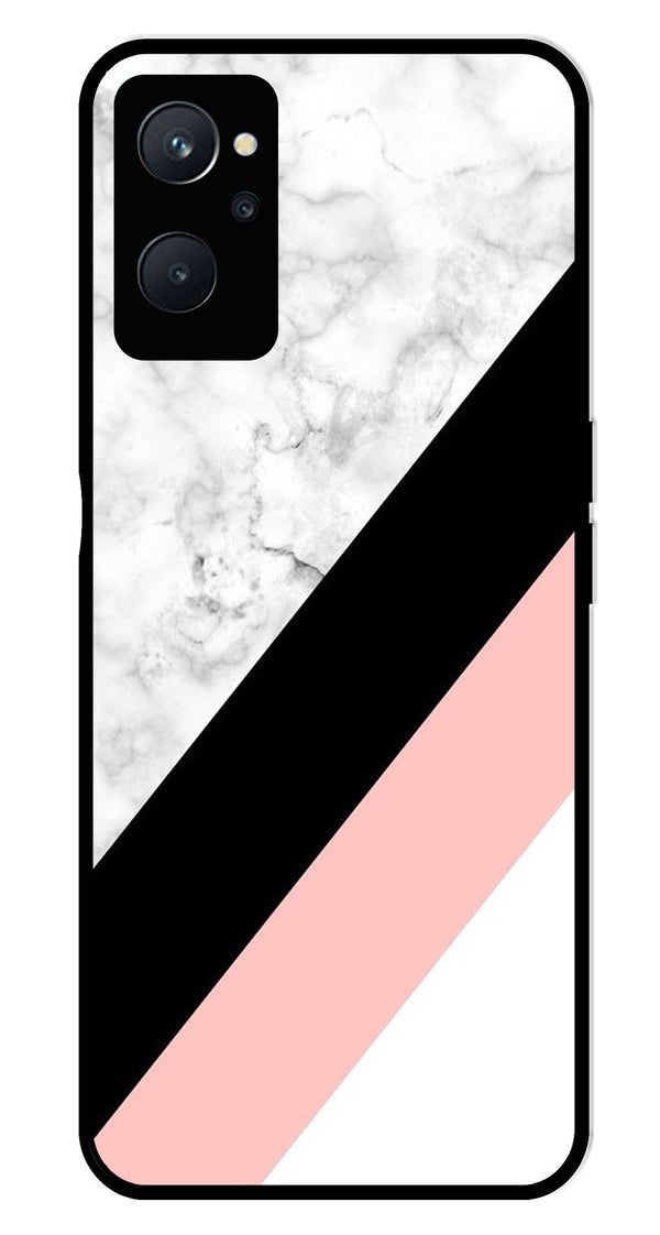 Marble Design Metal Mobile Case for Realme 9i   (Design No -24)