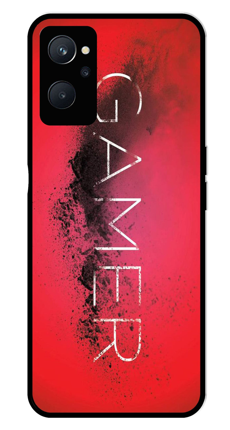 Gamer Pattern Metal Mobile Case for Realme 9i   (Design No -41)