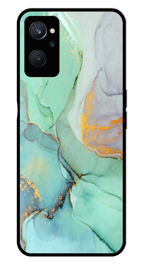 Marble Design Metal Mobile Case for Realme 9i   (Design No -46)