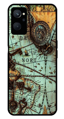 Map Design Metal Mobile Case for Realme 9i