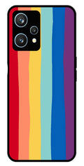 Rainbow MultiColor Metal Mobile Case for Realme 9 Pro 50   (Design No -03)