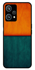 Orange Green Pattern Metal Mobile Case for Realme 9 Pro 50   (Design No -45)