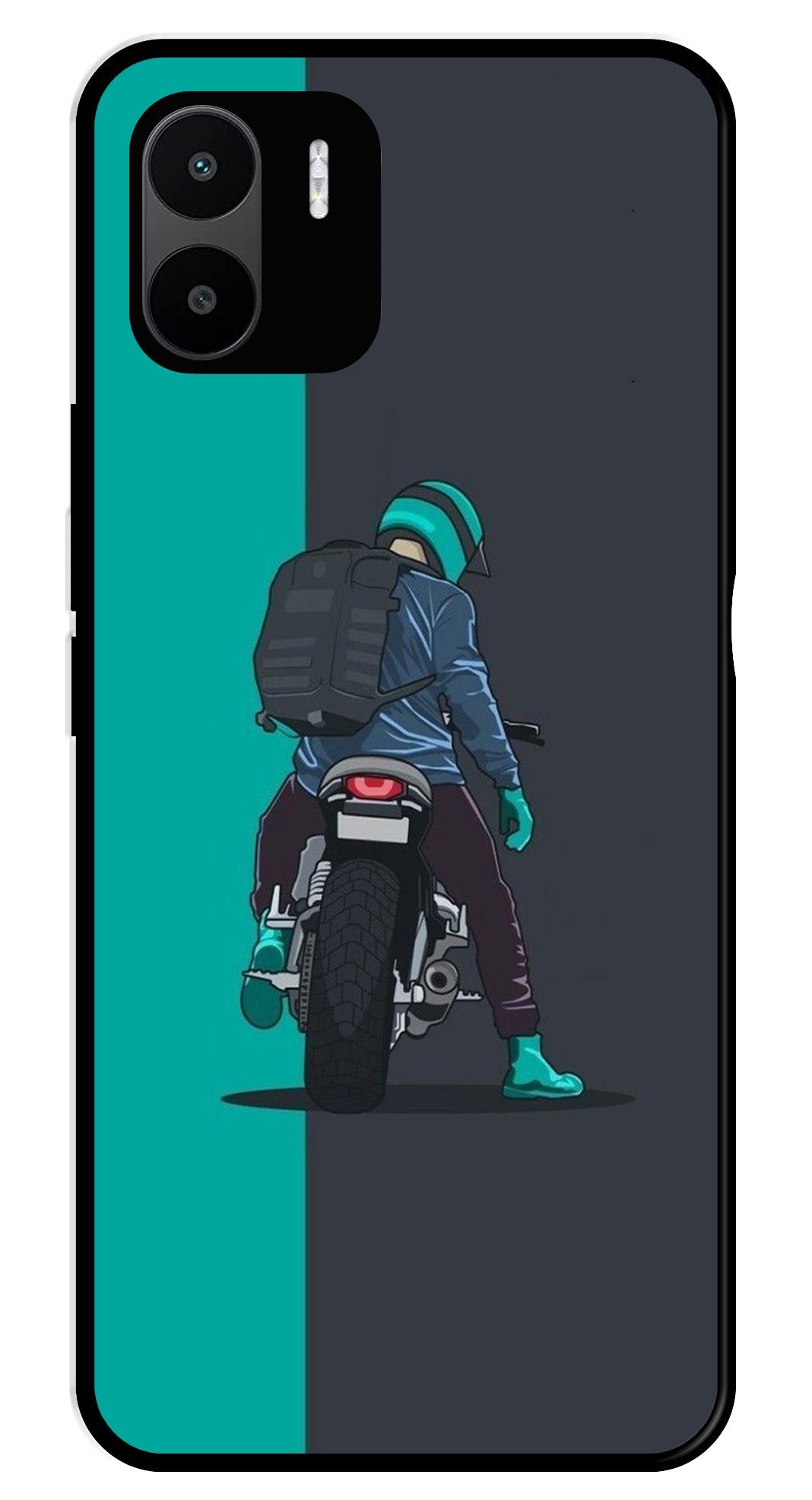 Bike Lover Metal Mobile Case for Redmi A1   (Design No -05)