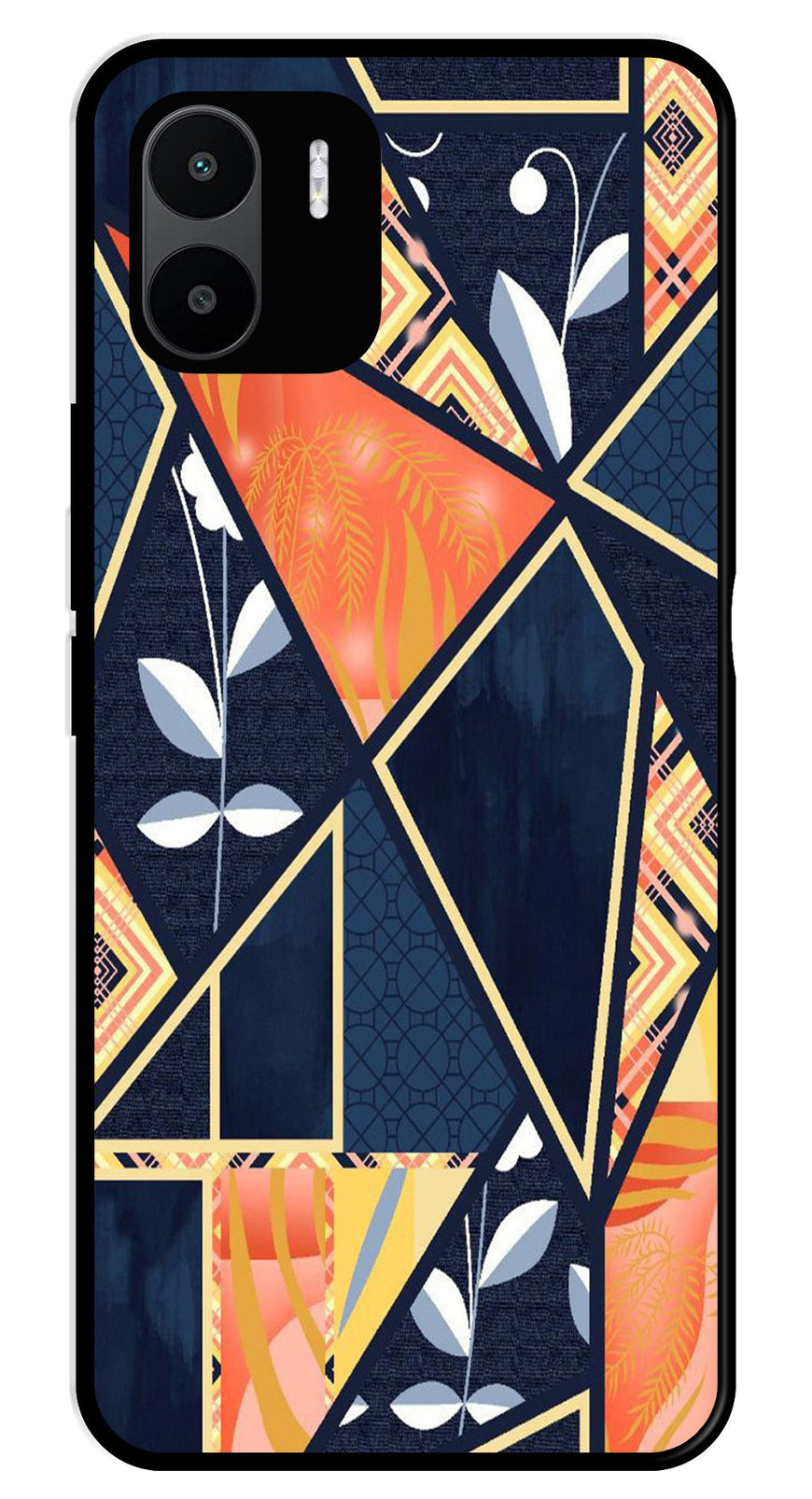 Marble Design Metal Mobile Case for Redmi A1   (Design No -07)