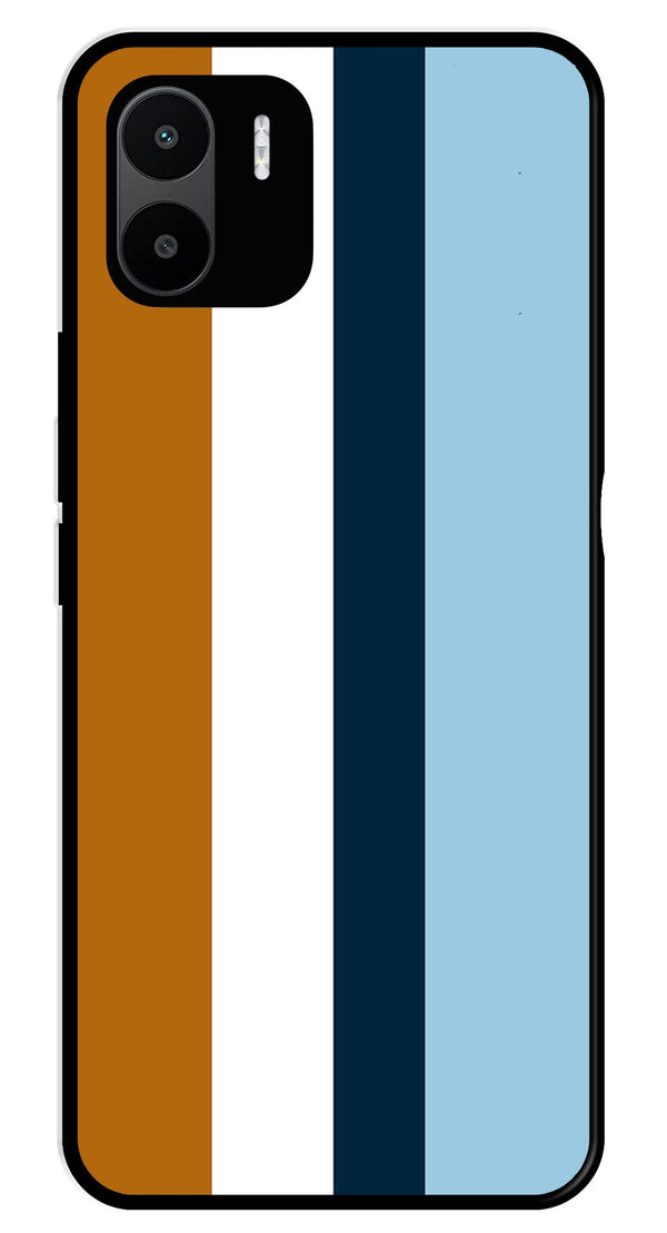 MultiColor Pattern Metal Mobile Case for Redmi A1   (Design No -17)