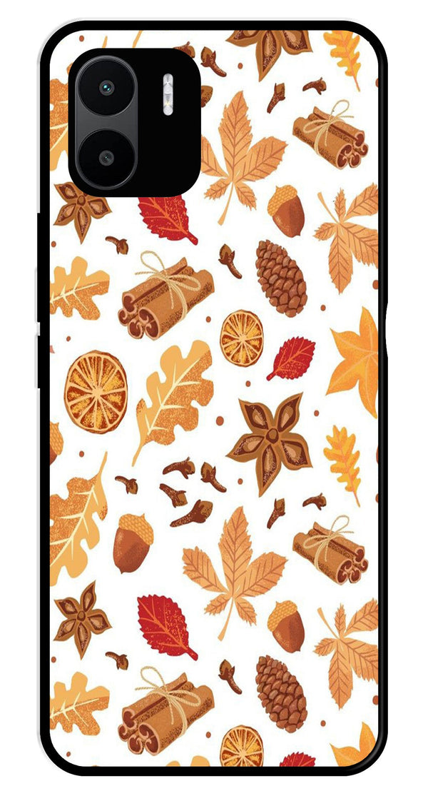 Autumn Leaf Metal Mobile Case for Redmi A1   (Design No -19)