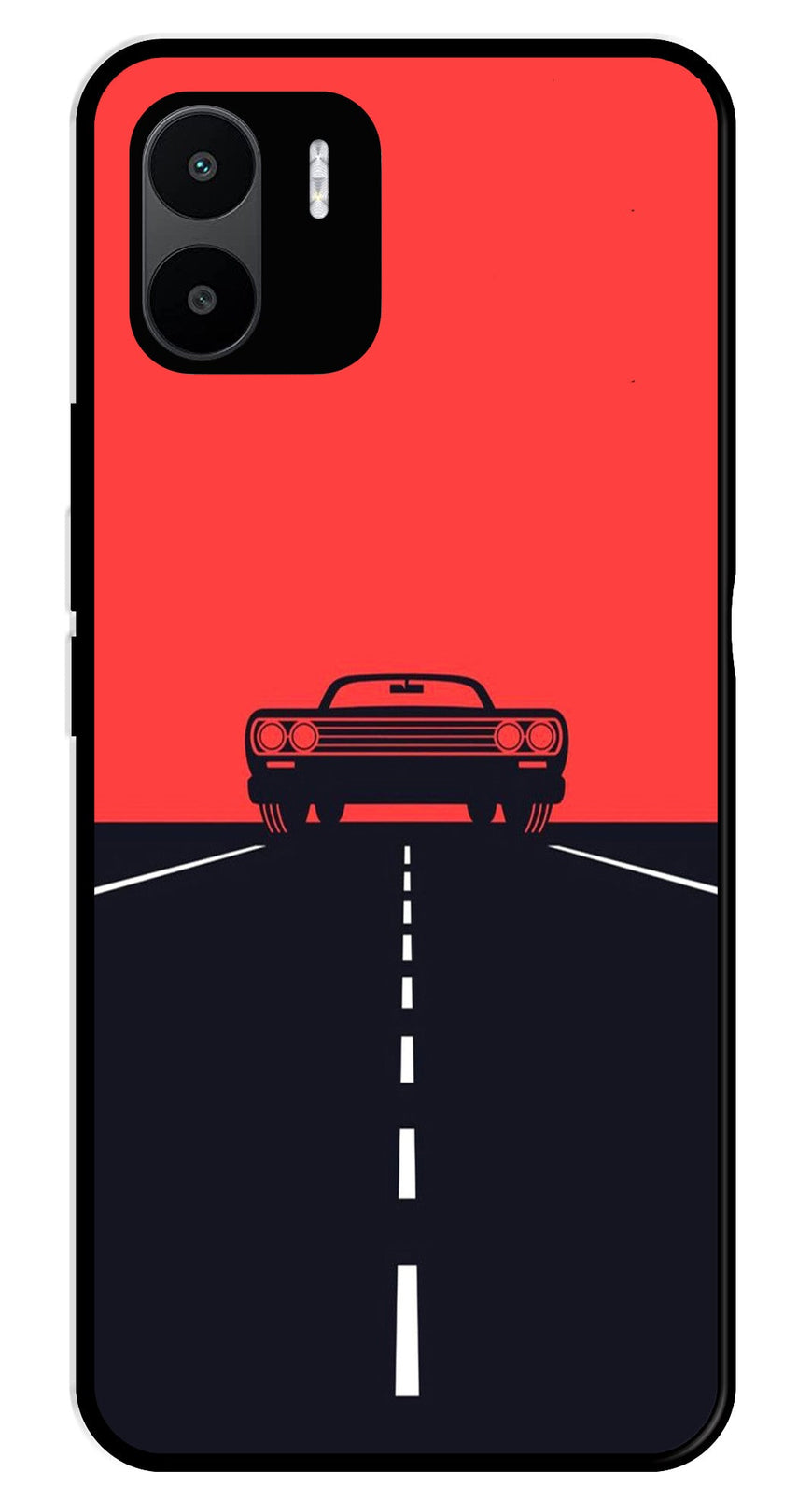 Car Lover Metal Mobile Case for Redmi A2   (Design No -21)