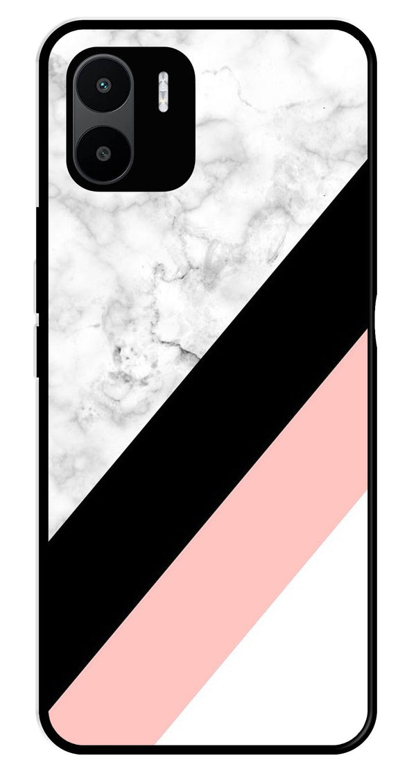 Marble Design Metal Mobile Case for Redmi A1   (Design No -24)