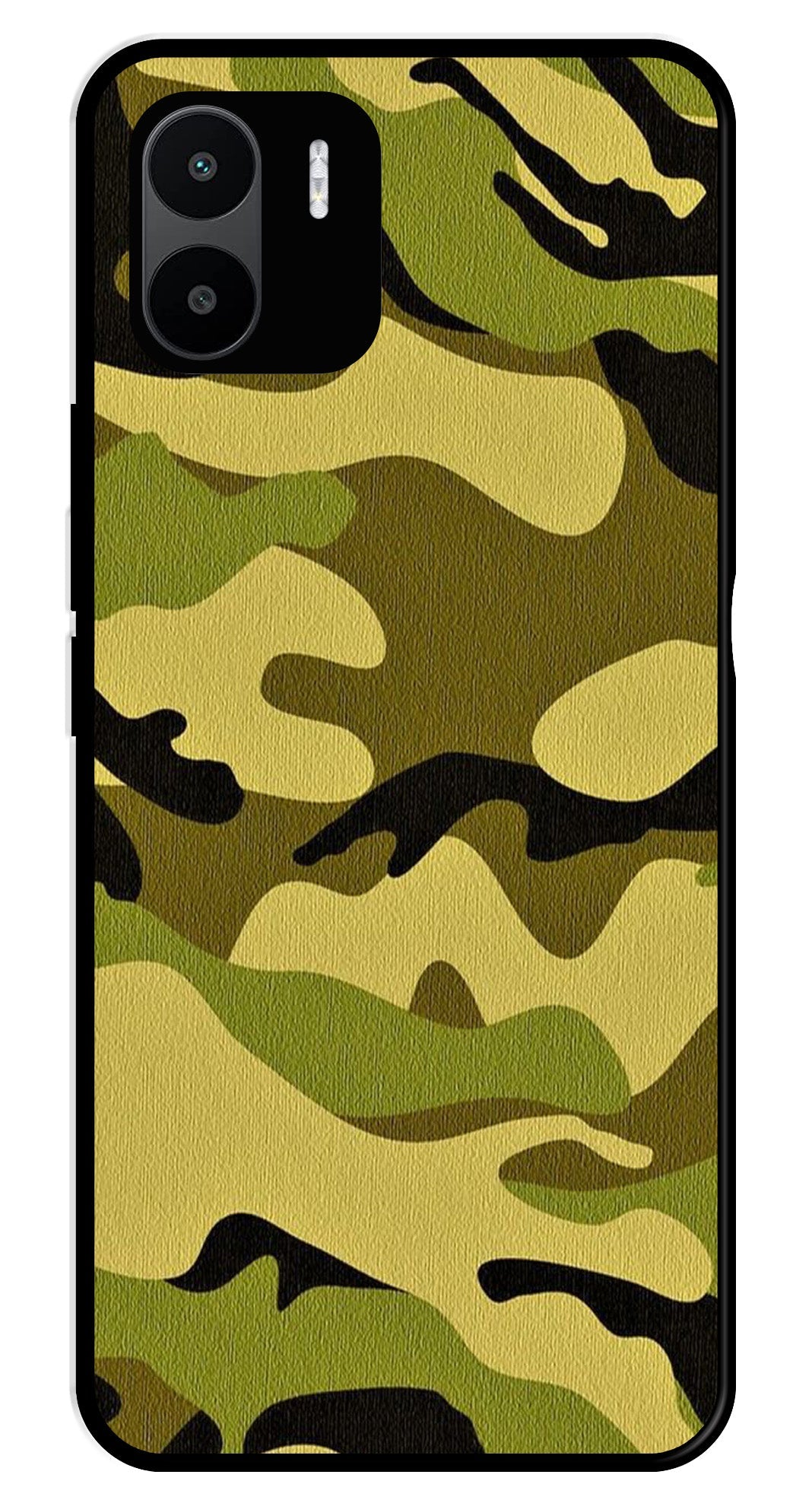 Army Pattern Metal Mobile Case for Redmi A1   (Design No -35)