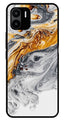 Marble Pattern Metal Mobile Case for Redmi A1   (Design No -36)