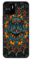 Owl Pattern Metal Mobile Case for Redmi A2   (Design No -42)