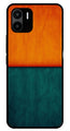 Orange Green Pattern Metal Mobile Case for Redmi A1   (Design No -45)