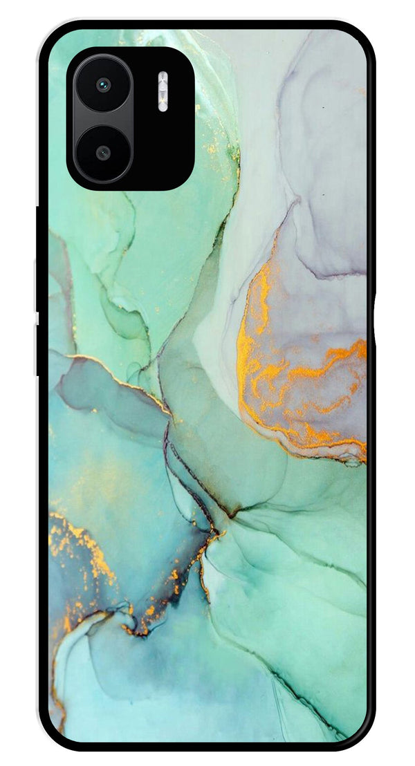 Marble Design Metal Mobile Case for Redmi A2   (Design No -46)