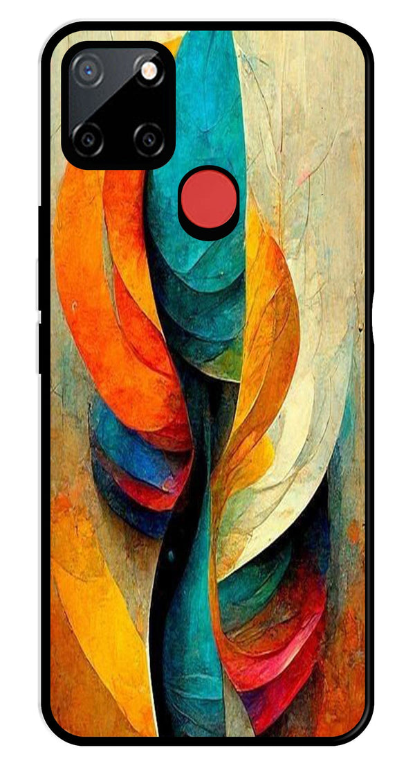 Modern Art Metal Mobile Case for Realme C25   (Design No -11)
