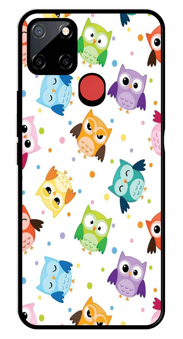 Owls Pattern Metal Mobile Case for Realme C12   (Design No -20)