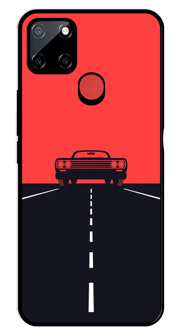Car Lover Metal Mobile Case for Realme C12   (Design No -21)