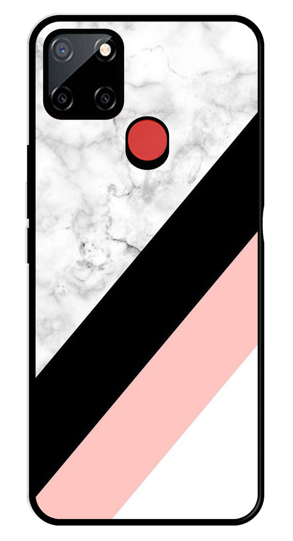 Marble Design Metal Mobile Case for Realme C12   (Design No -24)