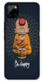 Be Happy Metal Mobile Case for Realme C12   (Design No -27)