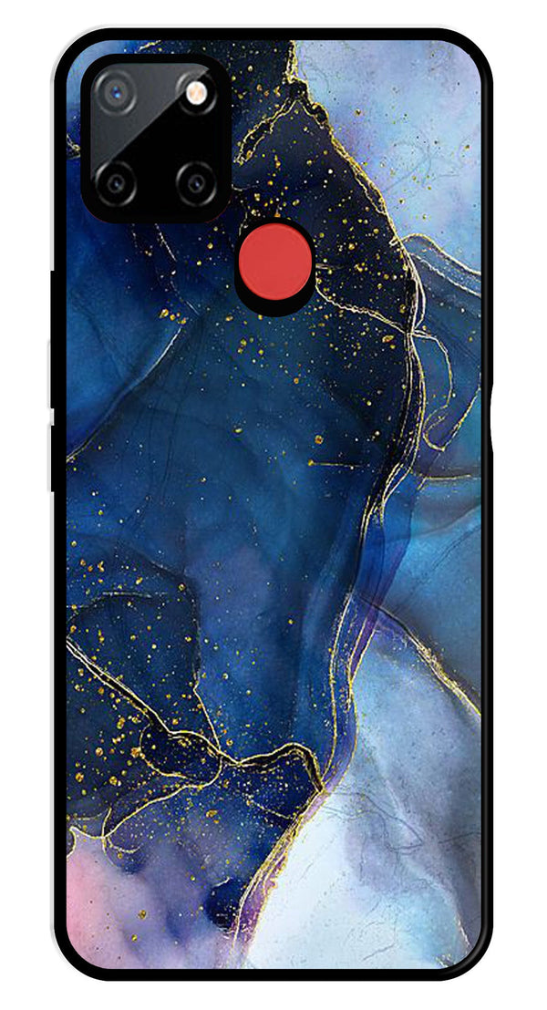 Blue Marble Metal Mobile Case for Realme C12   (Design No -34)
