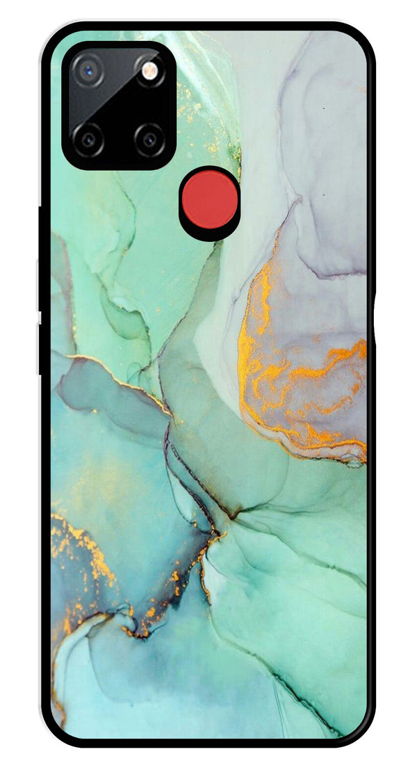 Marble Design Metal Mobile Case for Realme C12   (Design No -46)