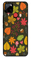 Leaves Design Metal Mobile Case for Realme C25   (Design No -51)