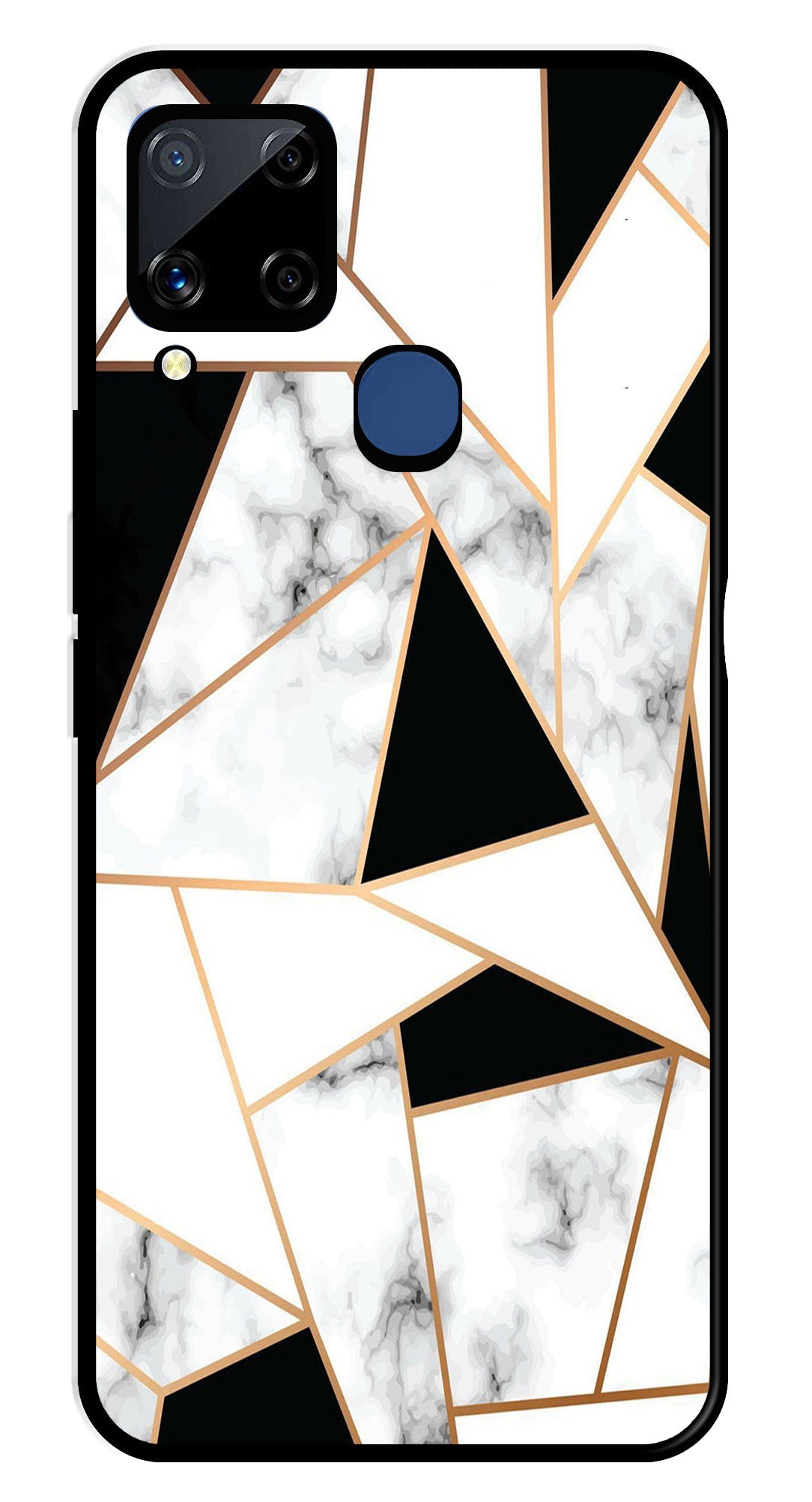 Marble Design2 Metal Mobile Case for Realme C15   (Design No -08)