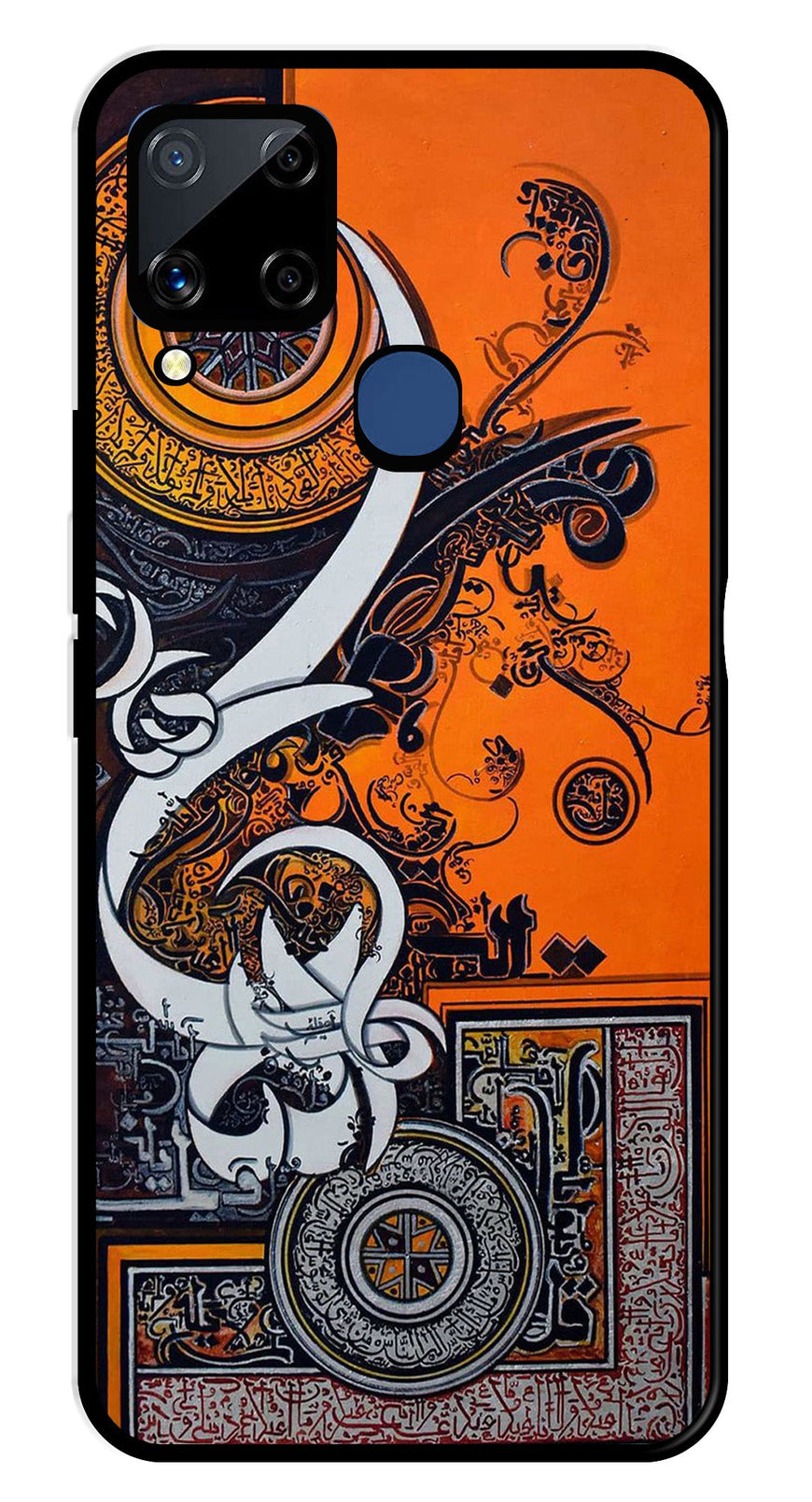 Qalander Art Metal Mobile Case for Realme C15   (Design No -16)