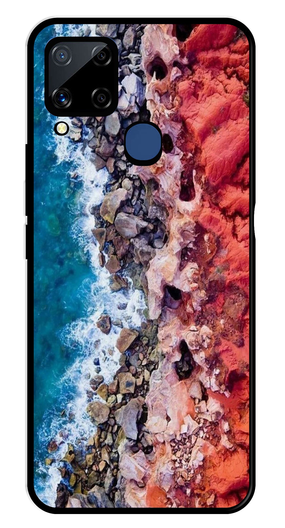 Sea Shore Metal Mobile Case for Realme C15   (Design No -18)