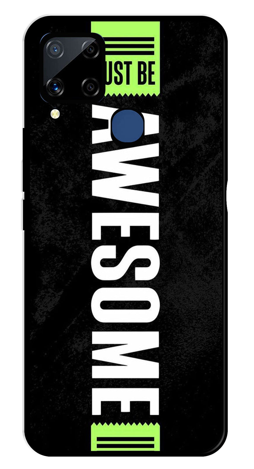 Awesome Metal Mobile Case for Realme C15   (Design No -33)