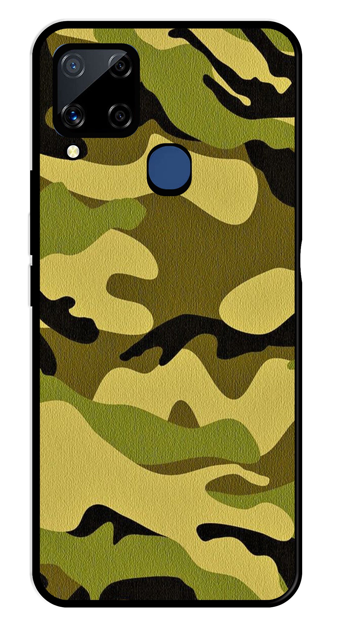 Army Pattern Metal Mobile Case for Realme C15   (Design No -35)