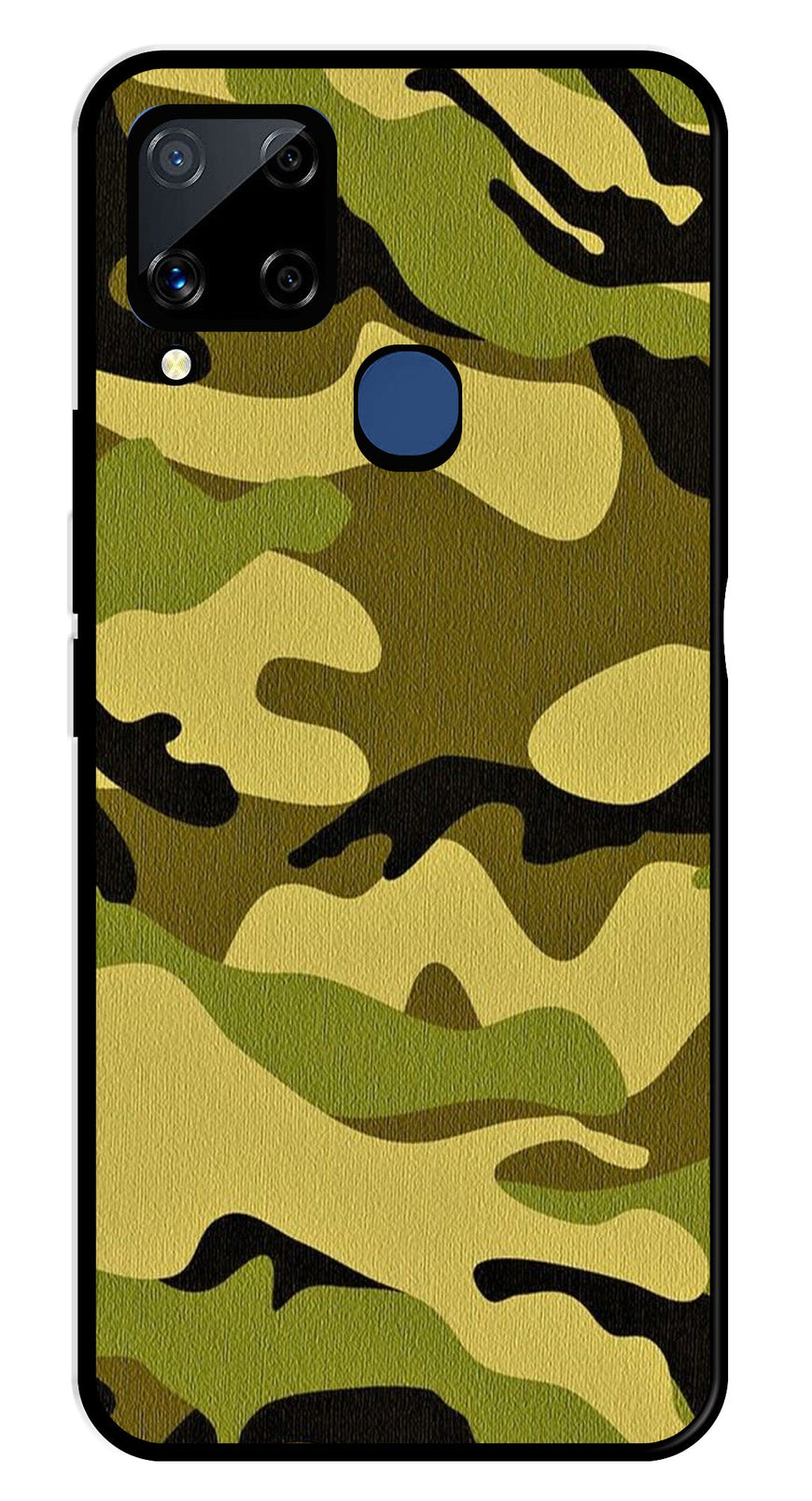 Army Pattern Metal Mobile Case for Realme C15   (Design No -35)