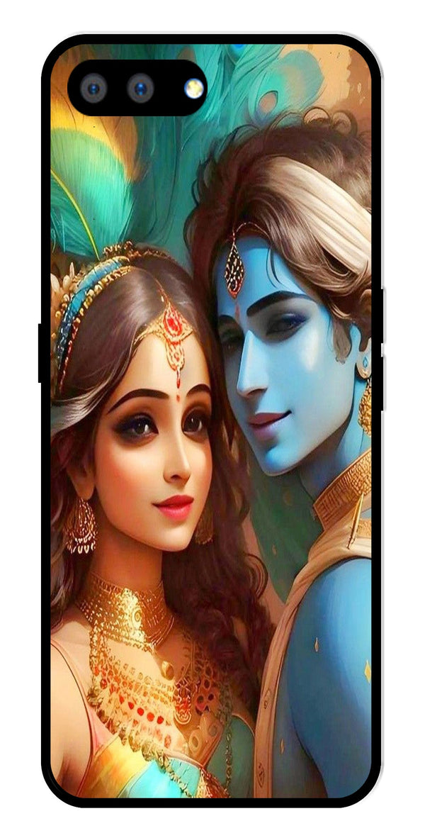 Lord Radha Krishna Metal Mobile Case for Realme C1   (Design No -01)