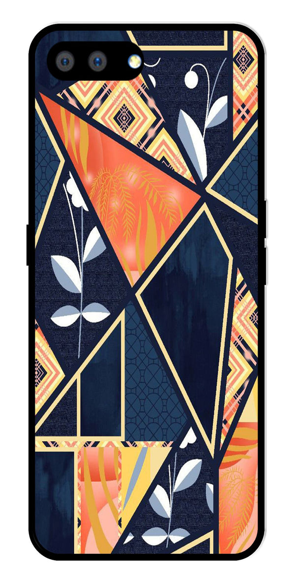 Marble Design Metal Mobile Case for Realme C2   (Design No -07)