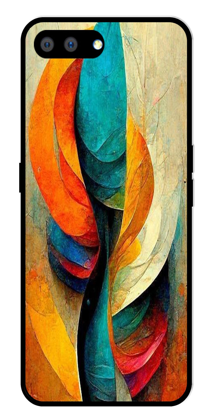 Modern Art Metal Mobile Case for Realme C2   (Design No -11)